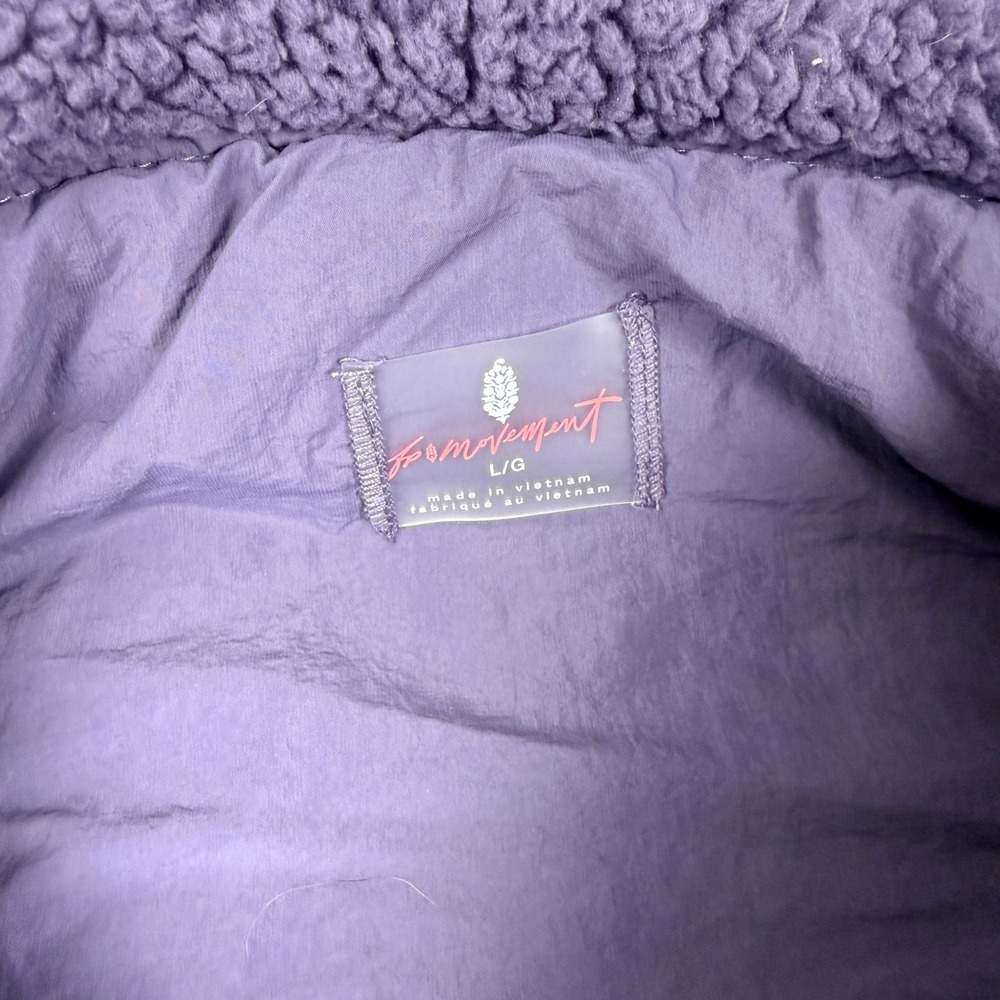 Free People Movement Scout It Out Fleece Sherpa Vest Purple Womens Large - Picture 3 of 9
